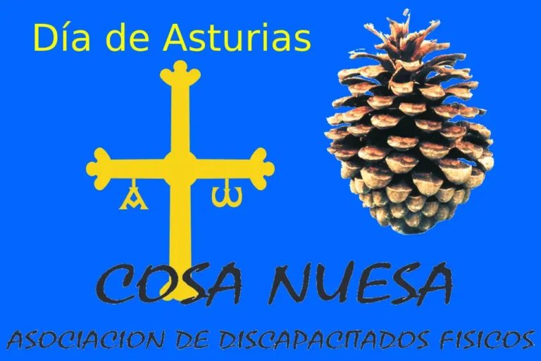 Bandera de Asturias con el logo de Cosa Nuesa